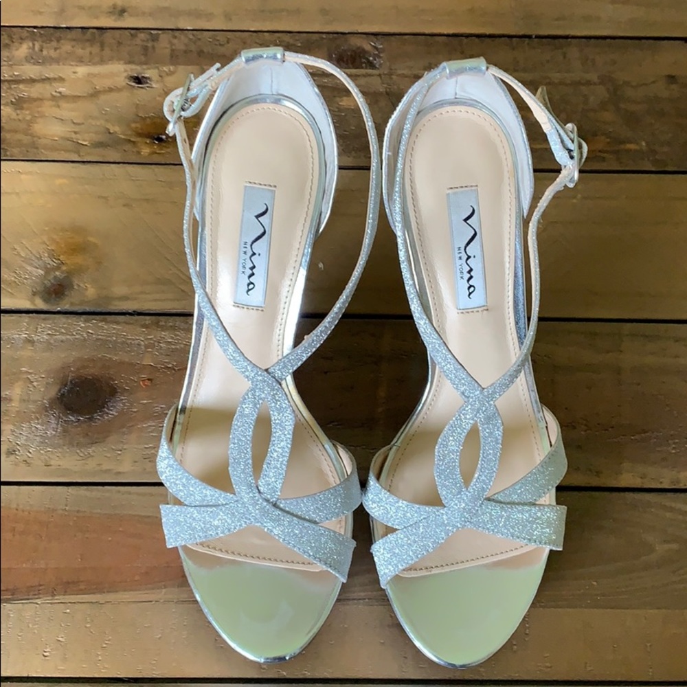 Silver Glittery Heels